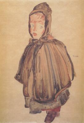 Egon Schiele Girl with Hood (mk12) Sweden oil painting art